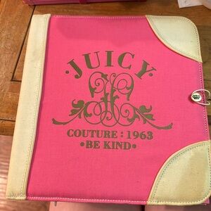 Very Rare Vintage Juicy Couture Binder with Pencil pouch Pink